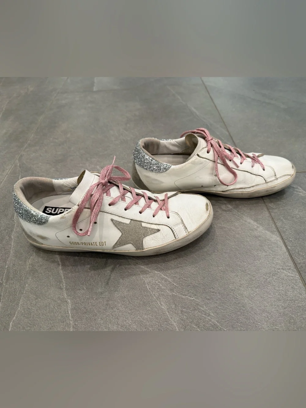GOLDEN GOOSE Superstar Glitter Sneakers limited private edition size 38